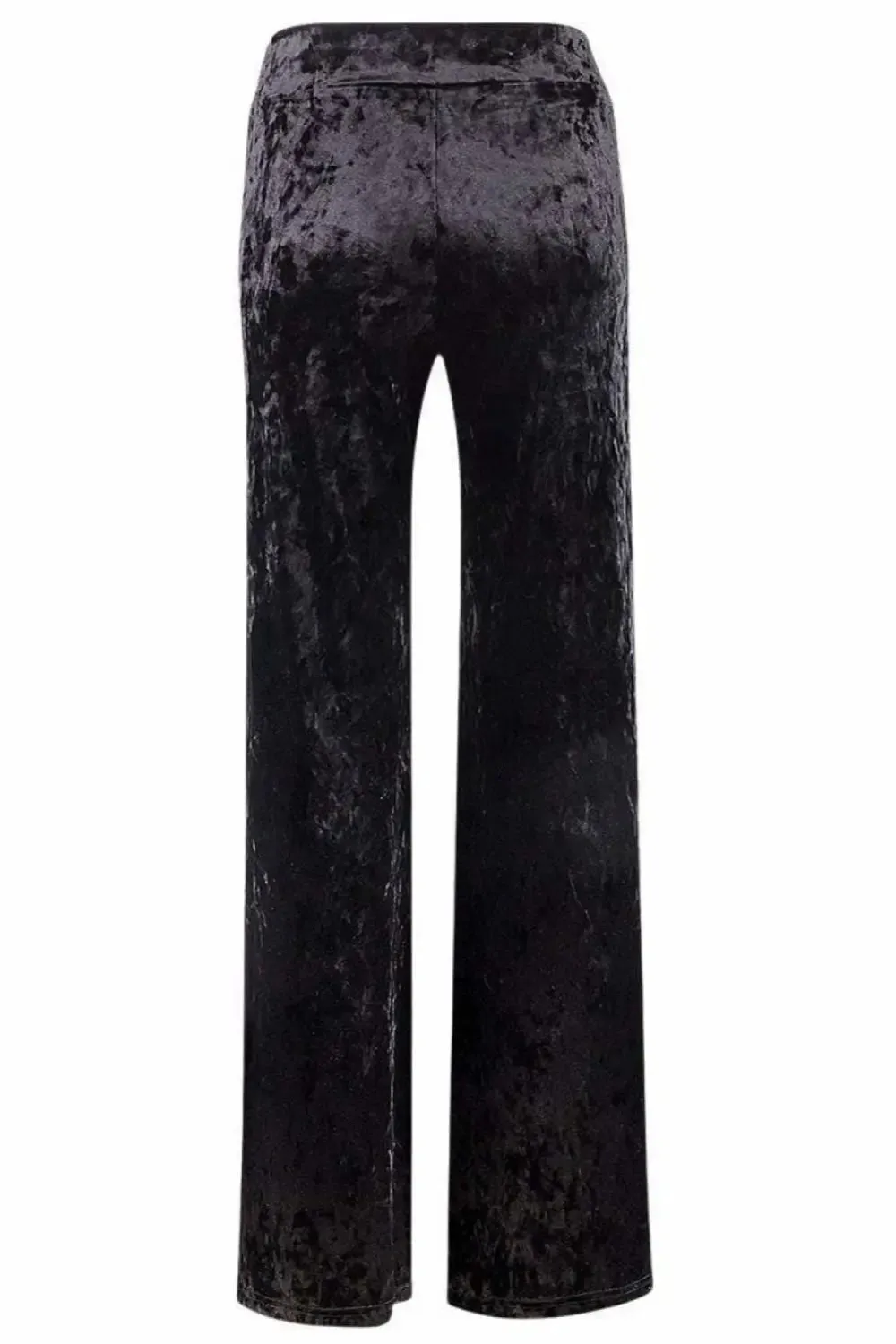 Wide Leg Crushed Velvet Trousers