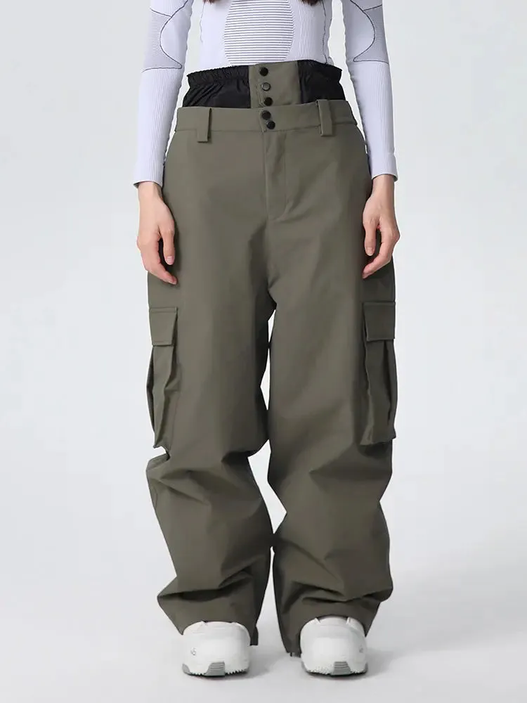 Women's Baggy Ski Pants Cargo Snowboarding Trousers