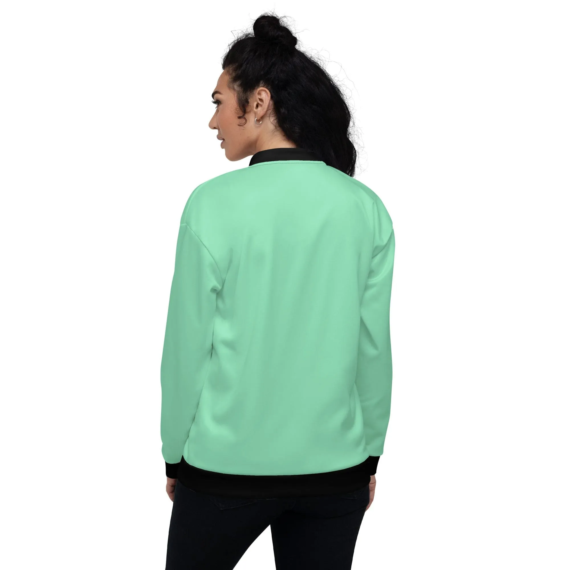 Womens Bomber Jacket - Seafoam Green