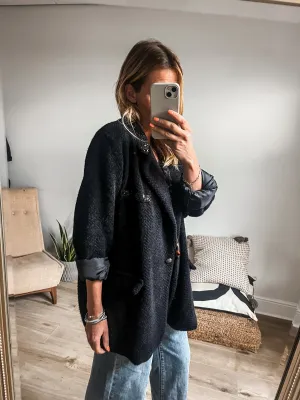 Wool Sequin Blazer